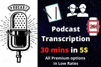 transcribe audio podcast or transcript video podcast transcription