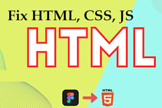 edit HTML, CSS, js or modify or fix bugs in website
