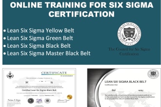 help in lean six sigma certifications