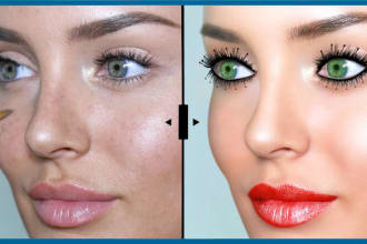 do high end portrait beauty photo retouch and skin retouching service