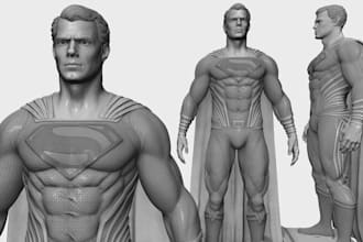 sculpt a 3d character figure model in zbrush