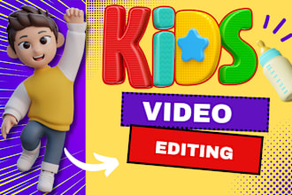professionally do kids video editing with motion effects