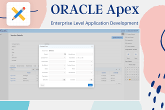 develop a complete oracle apex database application