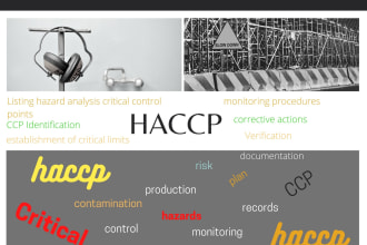 offer consultation on food safety and create haccp plans