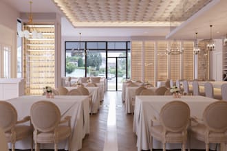 design for commercial spaces, restaurants, and cafe
