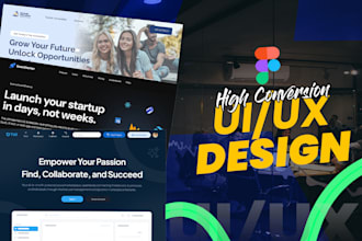 design modern UI UX website template, or mobile app figma design