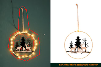 christmas photo background remover retouching in photoshop