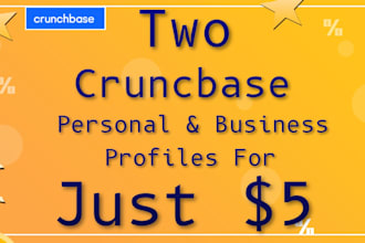 create two crunchbase profiles for your business and personal both