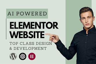 design elementor website or landing page