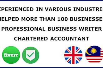 proof read business plan or reformat financial document