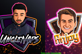 make cartoon mascot logo gaming  for twitch, youtube, etc
