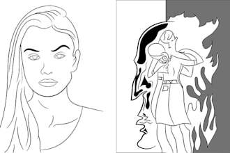 create your image into vectorise image or vector line art