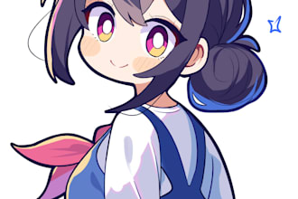 draw cute anime cartoon illustration