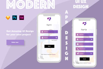 modern ui ux design for mobile apps and website