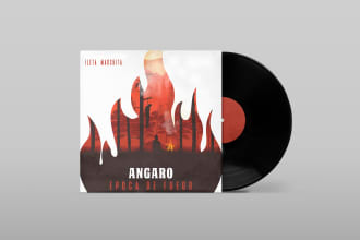 design a professional album cover or music artwork