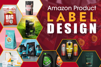 design packaging label, box and sticker for amazon, ebay products within 24hrs