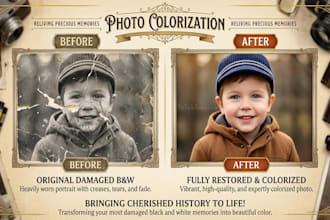 restore and colorize your black and white photos realistically