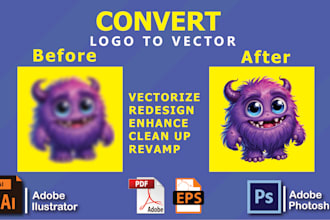 enhance, recreate, modify and trace your logo