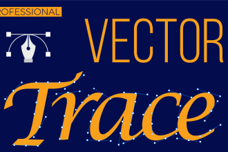 trace, redraw, vectorize logo, convert image to vector