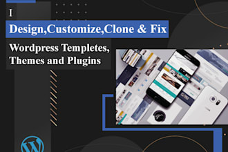 design, customize, clone or redesign wordpress website