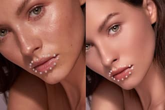 do high end portrait retouching, photo editing