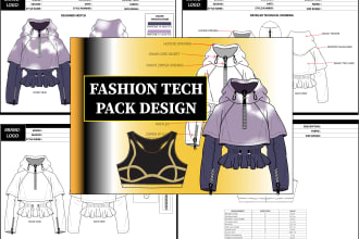 create complete fashion tech pack designs