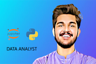 do data analysis using python and develop jupyter notebook