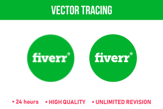do vector tracing, clean up logo or anything