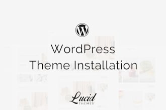 install and setup a wordpress theme