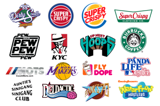 recreate, spoof, remake, parody a logo with your words