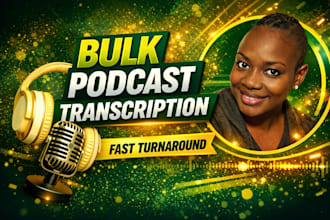 do bulk podcast transcription
