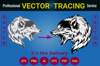 do vector tracing art illustration recreate logo redraw