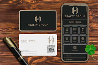 create digital business card with ai voice assistant and qr code