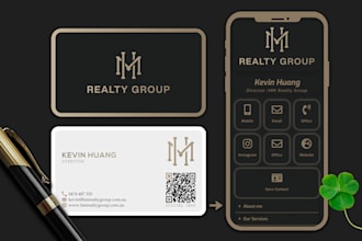 do print ready and interactive digital business card design