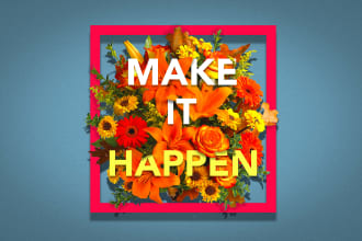 design a floral typography logo for you
