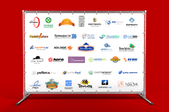 design a clean backdrop,step and repeat banner within 1 hour