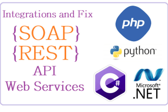 integrate or fix rest api soap json xml wsdl in php python asp net
