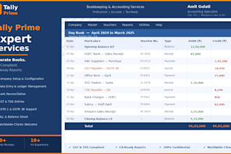 do bookkeeping and accounting  in tally prime
