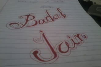write your name or name of your company in very creative way