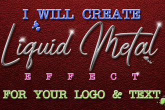 create liquid metal for your logo and text