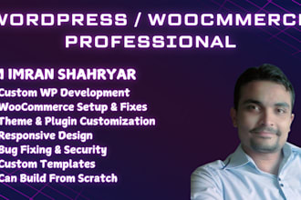 do wordpress and woocommerce customization and website