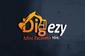 do 3d construction modern business logo design