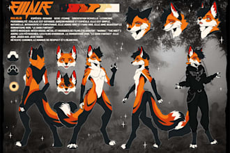 create an original character or furry reference sheet