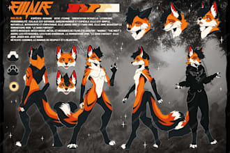 create an original character or furry reference sheet