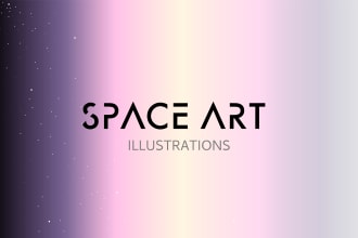 do an amazing and unique space illustration