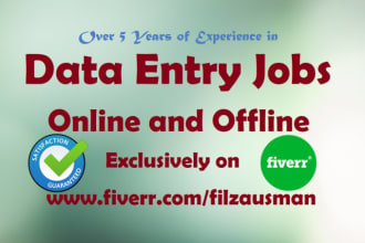 do data entry ,data management and  data collection