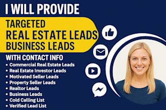 provide target commercial real estate and business leads with contact info