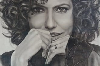 draw amazing realistic pencil portrait from a photo