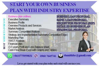 create investor business plan and loan proposal,