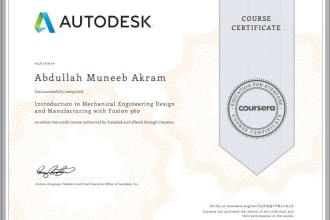 convert your concept in to 3d cad model using fusion 360
